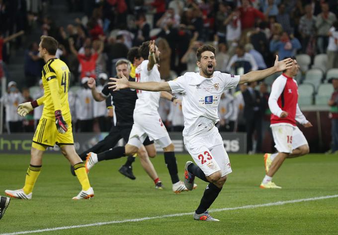 Tako se je Madridčan veselil leta 2014 v Torinu, ko je v finalu evropske lige premagal Oblakovo Benfico. Škofjeločana je premagal z bele točke. | Foto: 