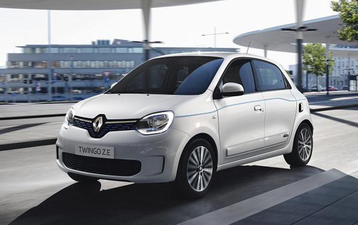 Twingo Z.E. | Povpraševanje po bencinsko gnanih mestnih avtomobilih v Evropi pada, znanilec preobrata pa so lahko električni pogoni. Takega bo za twinga iz novomeškega Revoza ponujal tudi Renault. Majhni twingo ima doseg prek 200 kilometrov, z upoštevano subvencijo pa bo v Sloveniji stal (brez upoštevanja dodatnih popustov) od slabih 14 tisoč evrov naprej. | Foto Renault