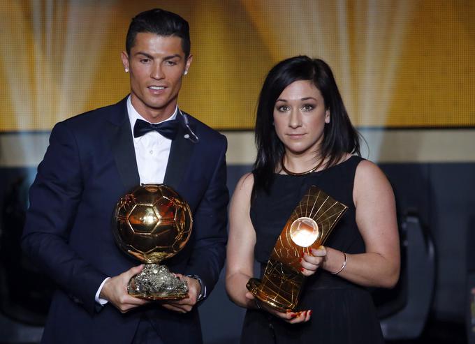 Pred petimi leti sta bila po izboru Fife najboljša na svetu Portugalec Cristiano Ronaldo in Nemka Nadine Kessler. | Foto: Reuters