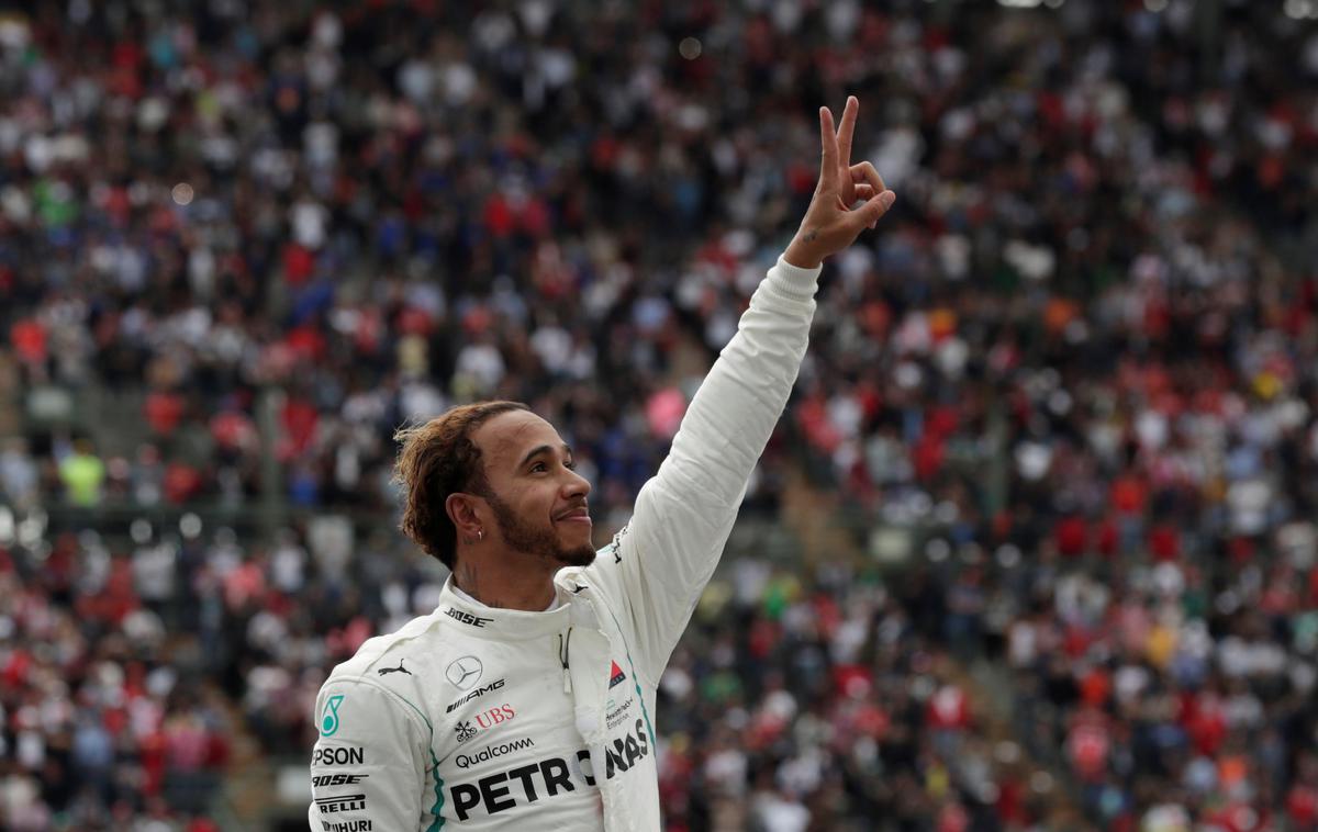 Lewis Hamilton | Lewis Hamilton se je v Ciudad de Mexixu veselil novega naslova svetovnega prvaka. | Foto Reuters