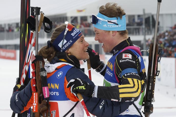 Marlene Fichtner in Leonhard Pfund | Zmage sta se veselila Marlene Fichtner in Leonhard Pfund. | Foto Reuters