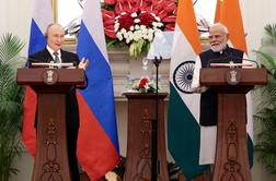 Putin in Modi na pogovorih o trgovini, obrambi in Ukrajini
