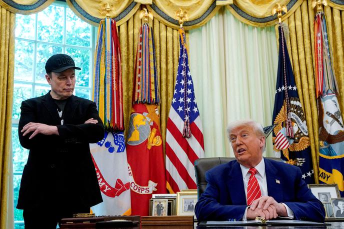 Elon Musk in Donald Trump | Elon Musk je v soboto sporočil, da je ustanovil novo politično stranko z imenom Ameriška stranka, s katero naj bi se uprl temu, kar je označil za enostrankarski sistem v ZDA. | Foto Reuters