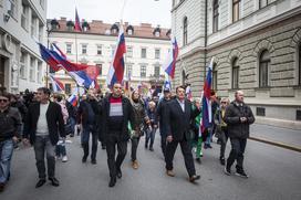 Protestni shod upokojencev. Pavle Rupar Upokojenci