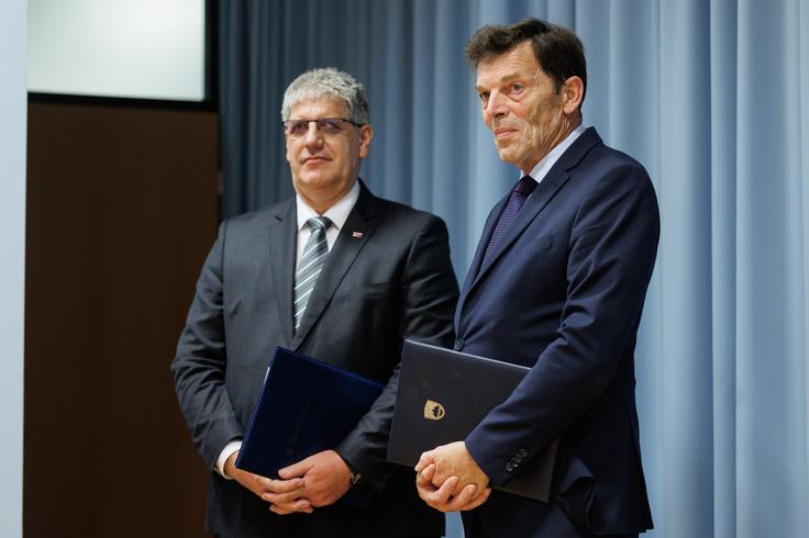 Boštjan Poklukar in Vinko Logaj | Foto: STA