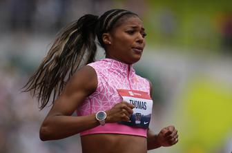 Olimpijska prvakinja Gabby Thomas zaradi poškodbe ob SP