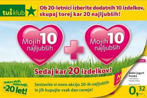 Sedaj kar 20 najljubših izdelkov na www.tus.si! 