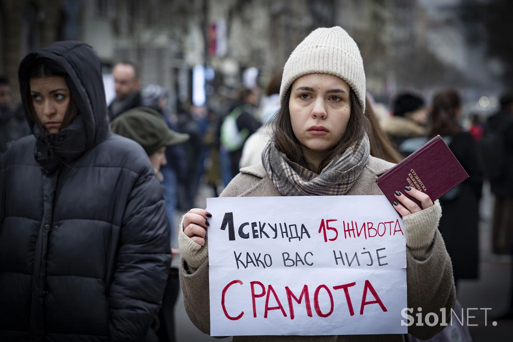 15 minut tišine v Beogradu