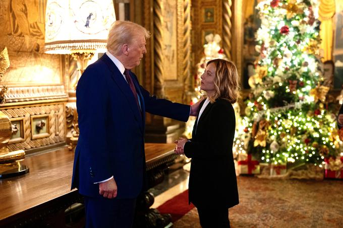 Donald Trump in Giorgia Meloni | Foto: Reuters