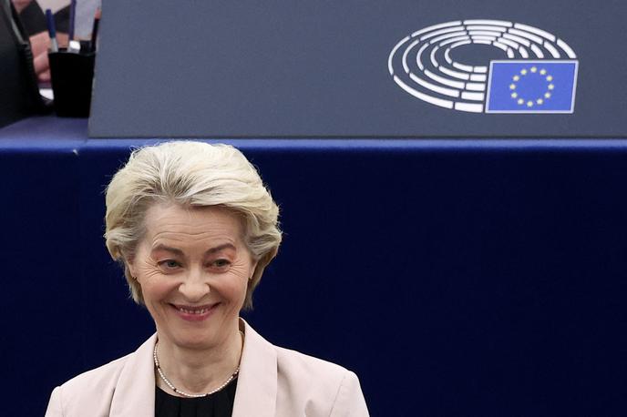 Ursula von der Leyen | Nemška političarka iz vrst desnosredinske Evropske ljudske stranke (EPP) je danes v Evropskem parlamentu v Strasbourgu predstavila svojo novo komisarsko ekipo in program prihodnje Evropske komisije. | Foto Reuters