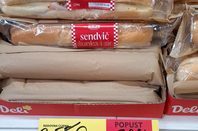 Sendvič | Sendviče prodajajo po neverjetno nizki ceni. | Foto FB/Žabac Food Outlet