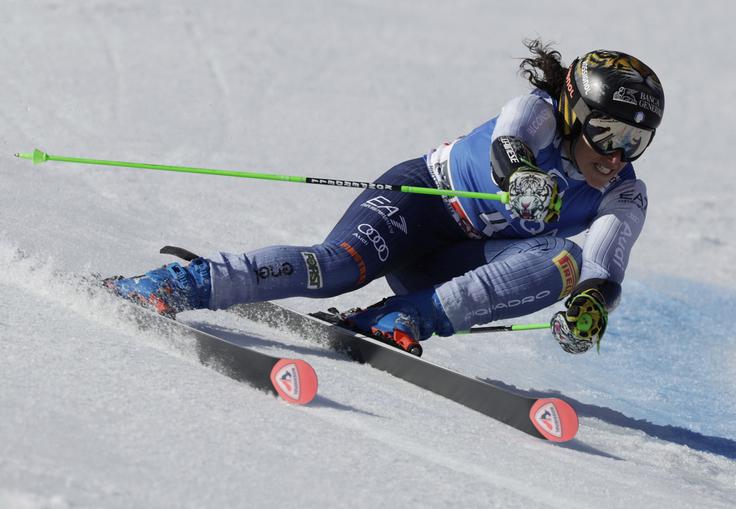 Federica Brignone je vodila že po prvi vožnji. | Foto: Reuters