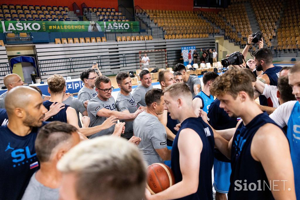 slovenska košarkarska reprezentanca trening