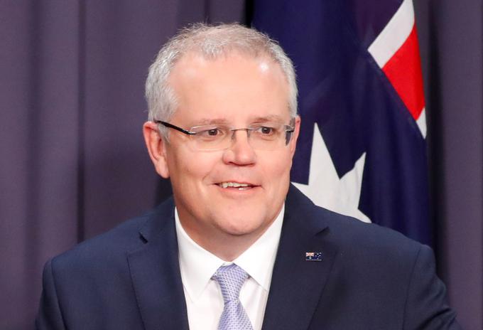 Avstralski premier Scott Morrison upa, da bo poteza njegove države premaknila naprej zastali bližnjevzhodni proces. | Foto: Reuters