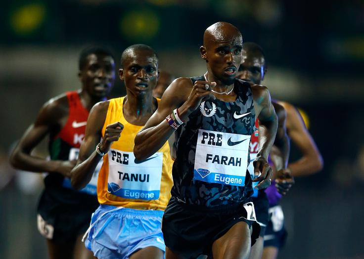 Mo Farah je v Eugenu nastopil že lani in v teku na 10.000 metrov tudi zmagal. Bo tudi letos? | Foto: Getty Images