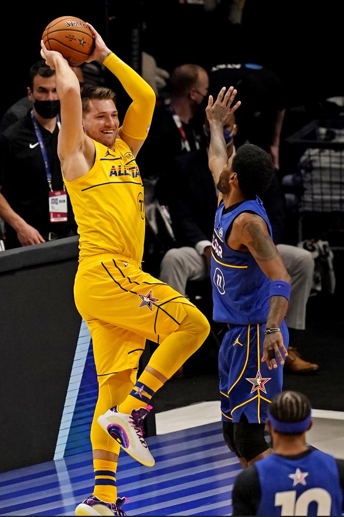 Dončić ni skrival navdušenja ob svojem drugem nastopu na prestižni tekmi All-Star. | Foto: Reuters