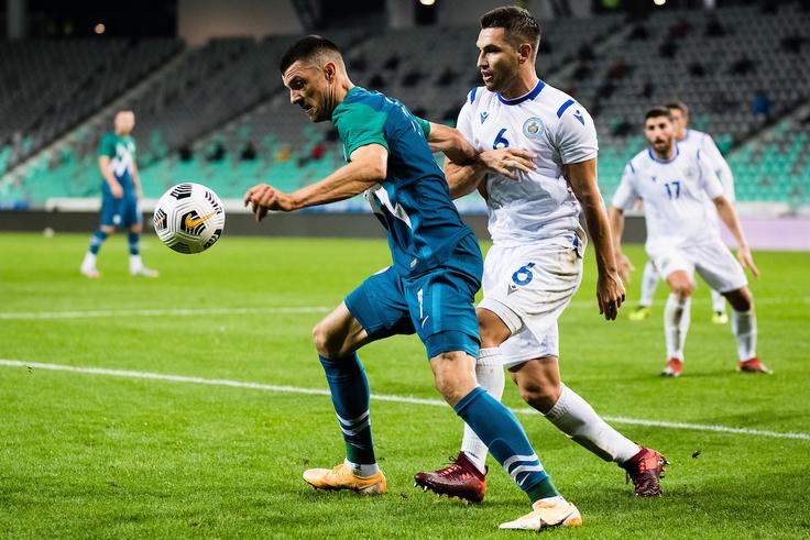 Haris Vučkić je v šestem nastopu prišel do prvega gola za Slovenijo. Lahko bi zabil še kakšnega. | Foto: Grega Valančič/Sportida