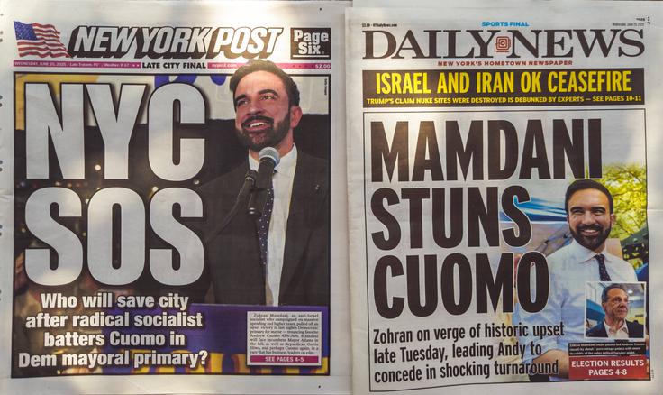 Ahmari opozarja na postopno zmanjšanje podpore Izraelu v ameriškem javnem mnenju. Ravno ko se je sklenila 12-dnevna izraelsko-iranska vojna, je v New Yorku na demokratskih strankarskih volitvah, na katerih so demokrati izbirali svojega kandidata za newyorškega župana, zmagal 33-letni šiitski musliman indijskih korenin Zohran Mamdani, ki je velik kritik Izraela in velik podpornik Palestincev. | Foto: Guliverimage