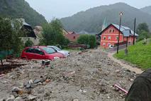 Posledica današnjega močnega deževja v Črni na Koroškem