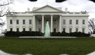 Washington: Pred Belo hišo se je zažgal moški #video