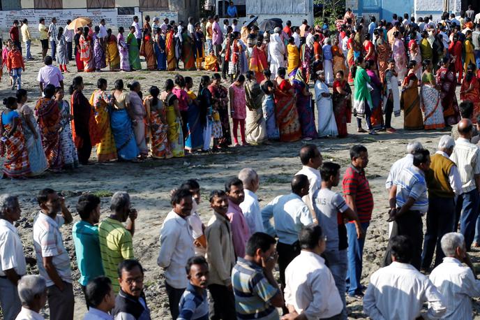 Volitve v Indiji | Splošne volitve v Indiji bodo zaradi velikega števila volilnih upravičencev potekale v sedmih fazah do 19. maja. Izidi bodo znani 23. maja. | Foto Reuters