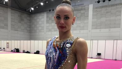 Jekaterina Vedenejeva je na SP v ritmični gimnastiki s trakom zasedla sedmo mesto