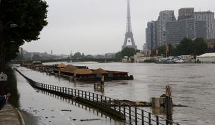 Reka v Parizu šest metrov nad običajno gladino