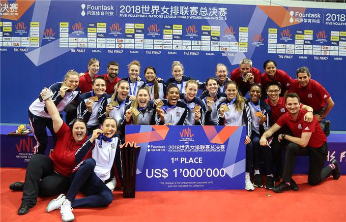 ZDA je pred tedni osvojila tudi ligo narodov, tekmovanje, ki se lahko po moči v ženski konkurenci primerja s svetovnim prvenstvom in olimpijskimi igrami. | Foto: FIVB