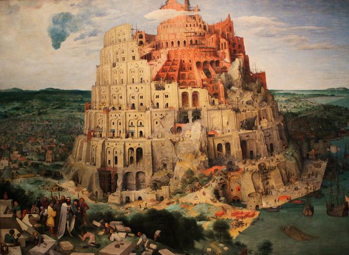 Babilonski stolp, mojstrovina Pietra Bruegla starejšega iz leta 1563 | Foto: Shutterstock