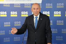 Referendum, sedež stranke SDS. Janez Janša