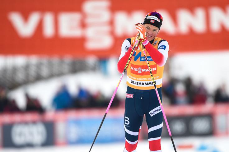 Johannes Hoesflot Klaebo je slavil v moški konkurenci. | Foto: Guliverimage/Getty Images