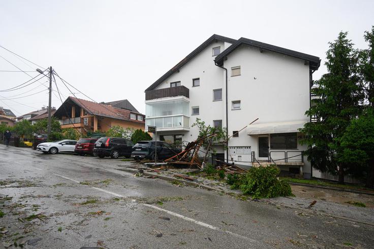 Hrvaška, neurje, dež | Foto: Pixsell/Davor Puklavec