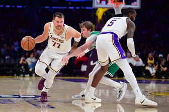 Boston pokvaril slovesnost v Los Angelesu, Brown in Pritchard zasenčila Dončića #video