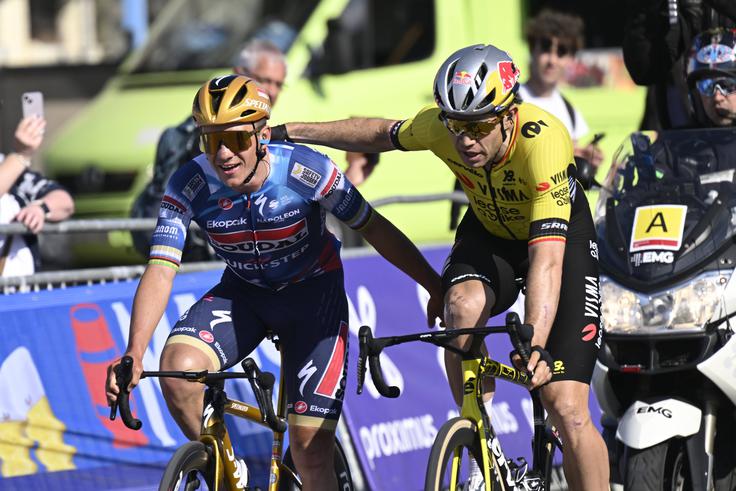 Evenepoel je ugnal Wouta Van Aerta. | Foto: Guliverimage