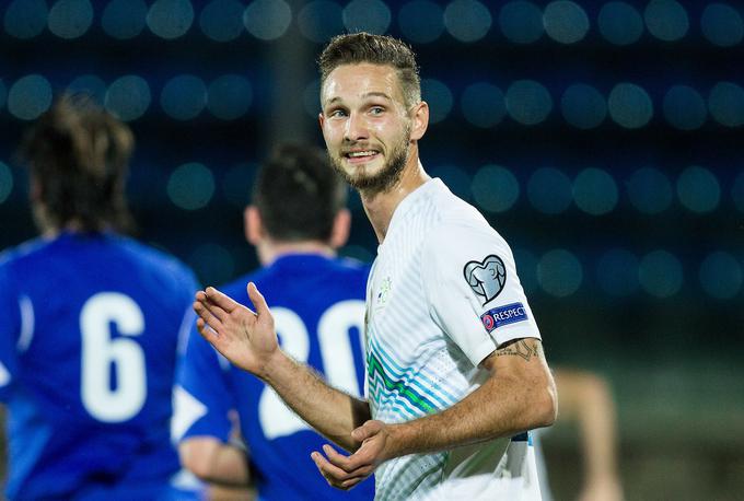 Za slovensko reprezentanco je do zdaj odigral 38 tekem in zabil 11 golov. Zadnjega v zadnji tekmi varovancev Matjaža Keka novembra lani na Poljskem. | Foto: Vid Ponikvar