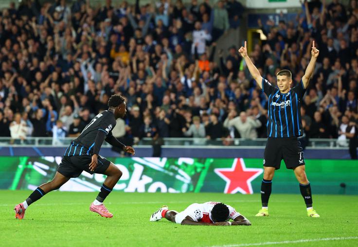 Mamadou Diakhon je dosegel četrti zadetek za Club Brugge in prednost belgijskega podprvaka povišal kar na 4:0. | Foto: Reuters