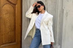 Kako nositi brezčasno belino in džins kot ta slovenska vplivnica