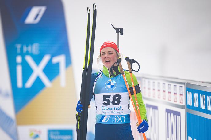 Anamrija Lampič, Oberhof 2023 | "Ne, res ni bila katastrofa, daleč od tega," je po svoji prvi zasledovalni tekmi na najvišji ravni biatlona povedala Anamarija Lampič. | Foto Grega Valančič/Sportida