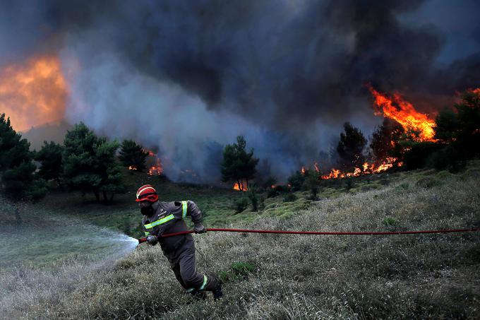 Grški gasilci se od sobote borijo s skupaj 67 gozdnimi požari.  | Foto: Reuters