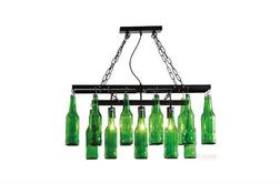 Ideja za dom: Reciklirane steklenice piva na lestencu