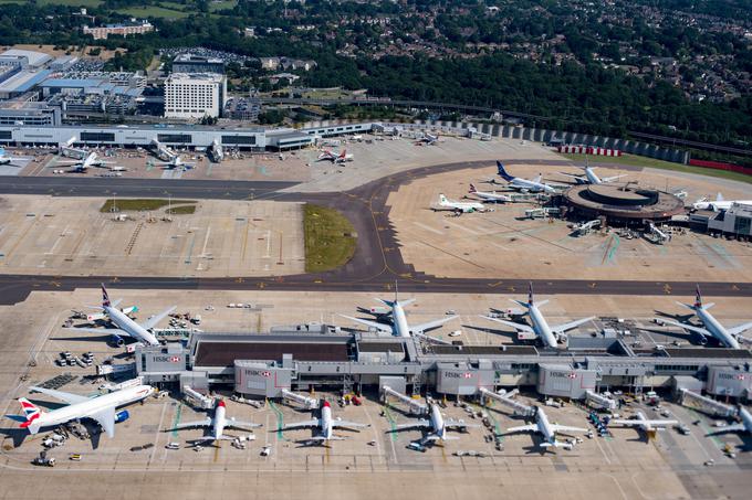 Londonsko letališče Gatwick je pred epidemijo veljalo za deseto najbolj obremenjeno letališče v Evropi. | Foto: Shutterstock