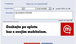 V Srbiji pošiljajte brezplačne SMS-e