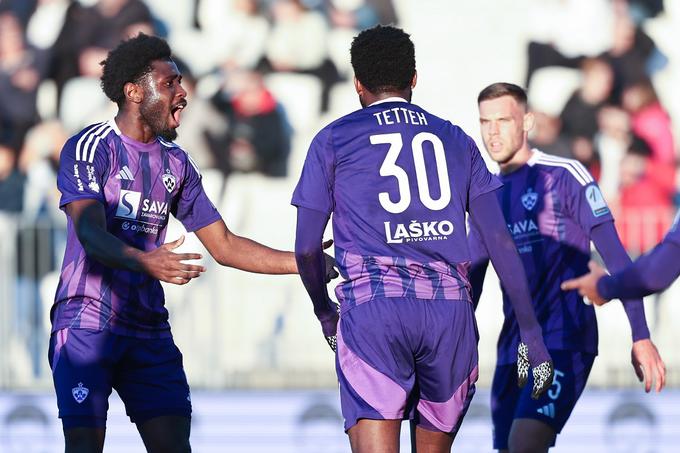 Benjamin Tetteh je dosegel dva zadetka za Maribor. | Foto: Aleš Fevžer