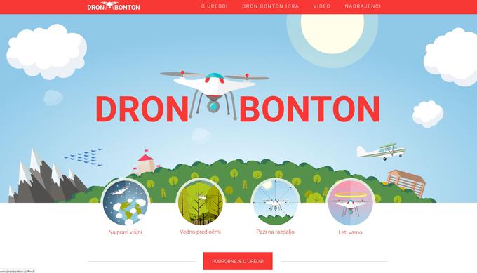 Na spletni strani dronbonton.si je potekala tudi nagradna igra, katere glavna nagrada je bil brezpilotni zrakoplov. | Foto: Javna agencija za civilno letalstvo Republike Slovenije