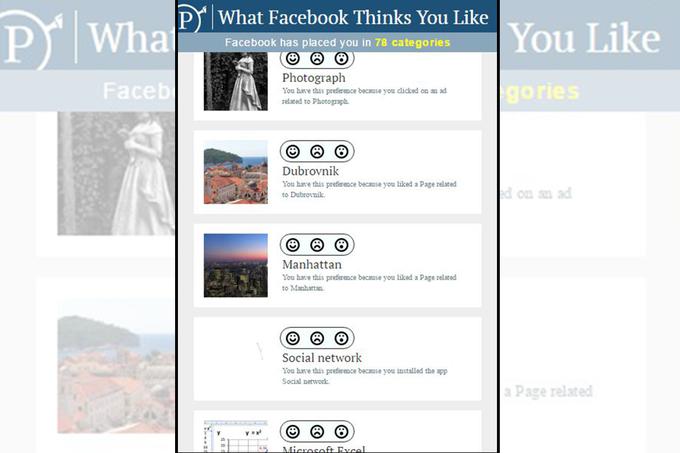 Facebook o vsakem od uporabnikov ustvari profil na podlagi njihove uporabe: kaj so všečkali, kdo so njihovi prijatelji, katera spletna mesta obiskujejo ... | Foto: 