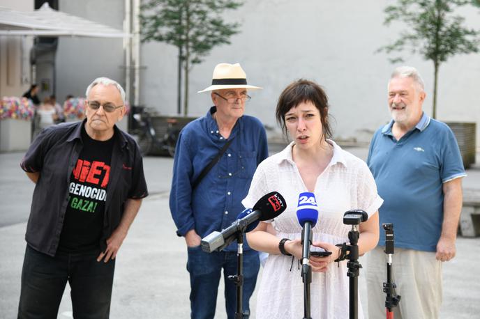 Pia Nikolič | Pobudniki za razpis referenduma o noveli zakona o parlamentarni preiskavi so na novinarski konferenci predstavili svoja stališča.  | Foto STA