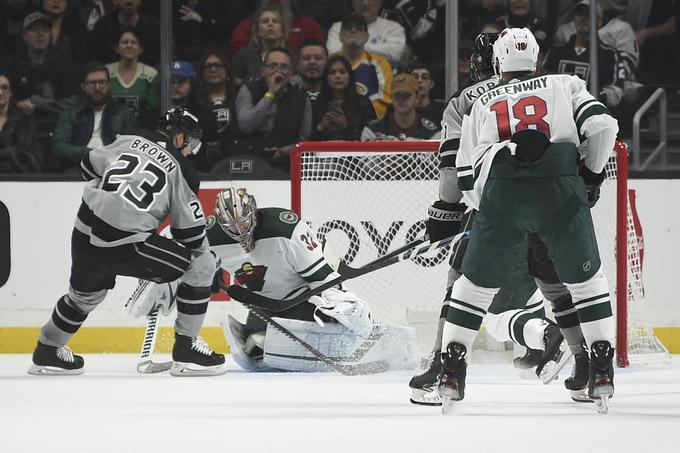 Dustin Brown je dosegel šesti hat-trick kariere. | Foto: Reuters