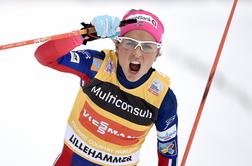Norvežanka Therese Johaug najhitrejša tudi v Dobiaccu