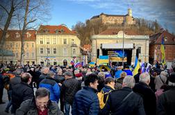 Janša na shodu v podporo Ukrajini: Kdor popušča Putinu, se ni ničesar naučil #foto #video