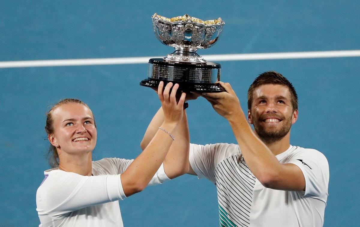 Barbora Krejčikova Nikola Mektić | Barbora Krejčikova in Nikola Mektić sta zmagovalca v mešanih dvojicah. | Foto Reuters